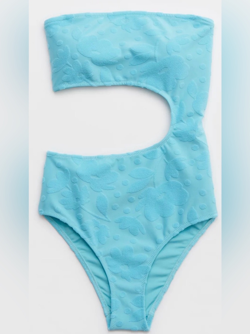 NWT Aerie Terry Cut Out Strapless One Piece Swimsuit Size XL